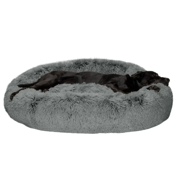 Calming Cuddler Long Fur Donut Dog Bed - Image 32