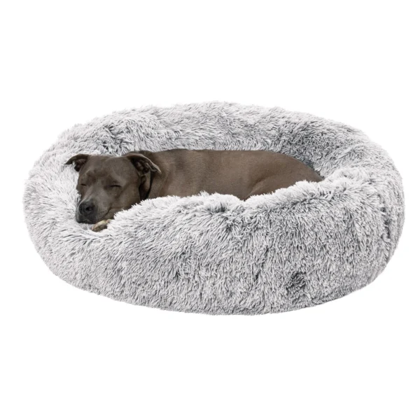 Calming Cuddler Long Fur Donut Dog Bed - Image 62