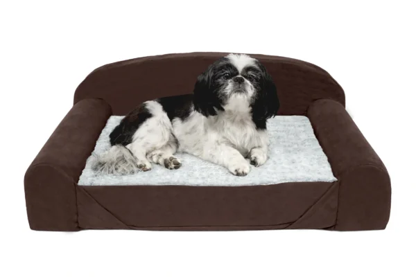 Sofa Dog Bed - Faux Fur & Backed Suede Orthopedic Luxury Edition - Image 9