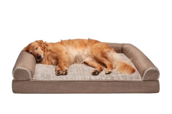 Sofa Dog Bed - Luxe Fur & Performance Linen - Image 12