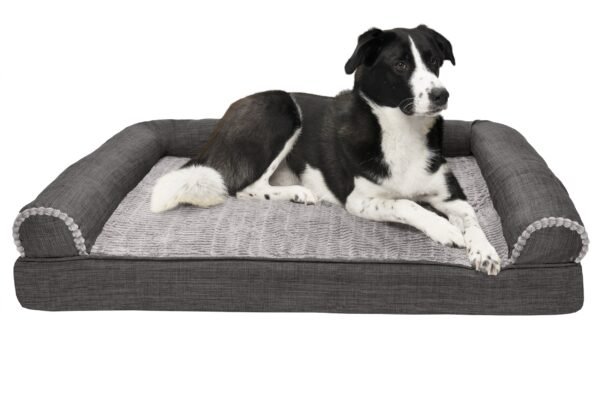 Sofa Dog Bed - Luxe Fur & Performance Linen - Image 18