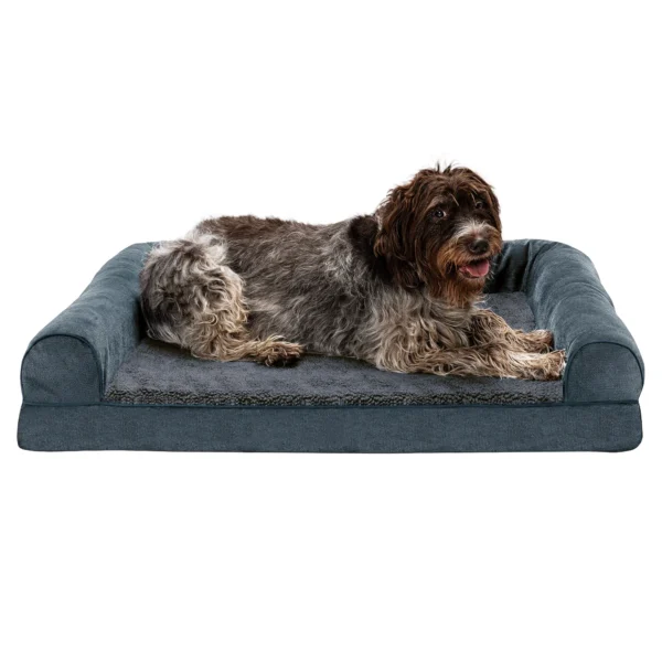 Sofa Dog Bed - Faux Fleece & Chenille - Image 29
